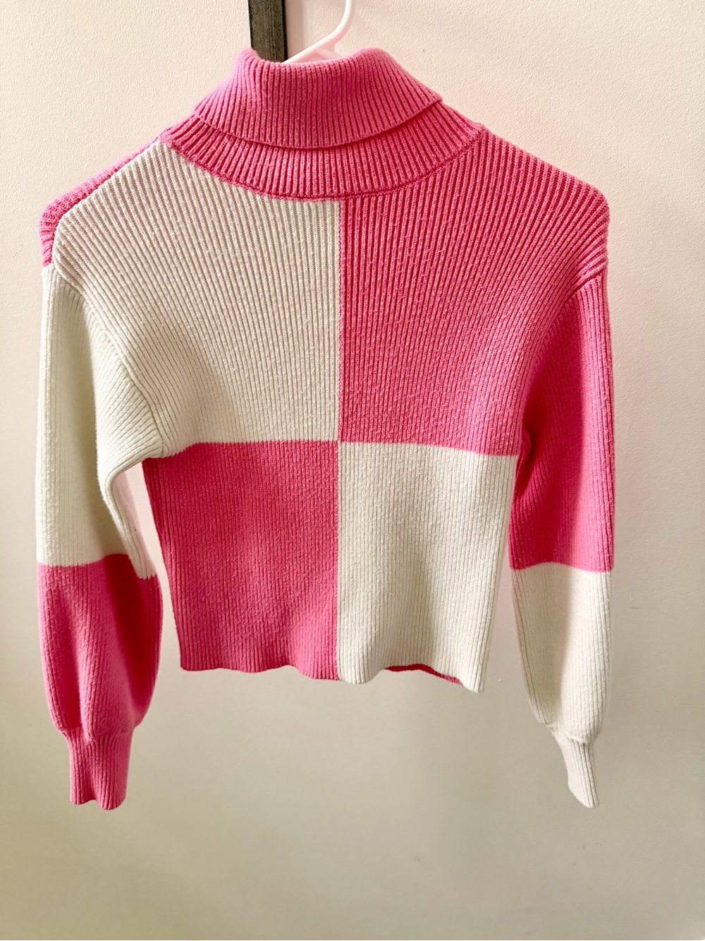Francesca’s Pink & White Turtleneck